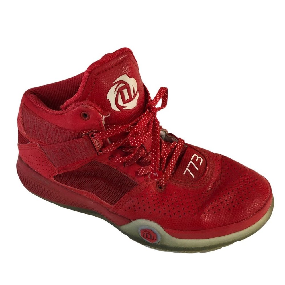 Adidas 773 Derek Rose All‎ Red Basketball Hightop Shoes Size 6